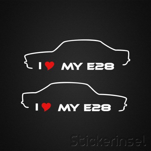 Stickerinsel_Autoaufkleber BMW Silhouette E28