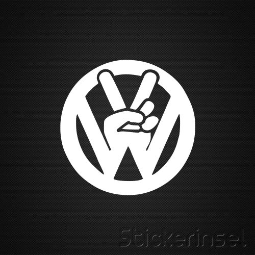 Stickerinsel_Autoaufkleber VW Logo Peace