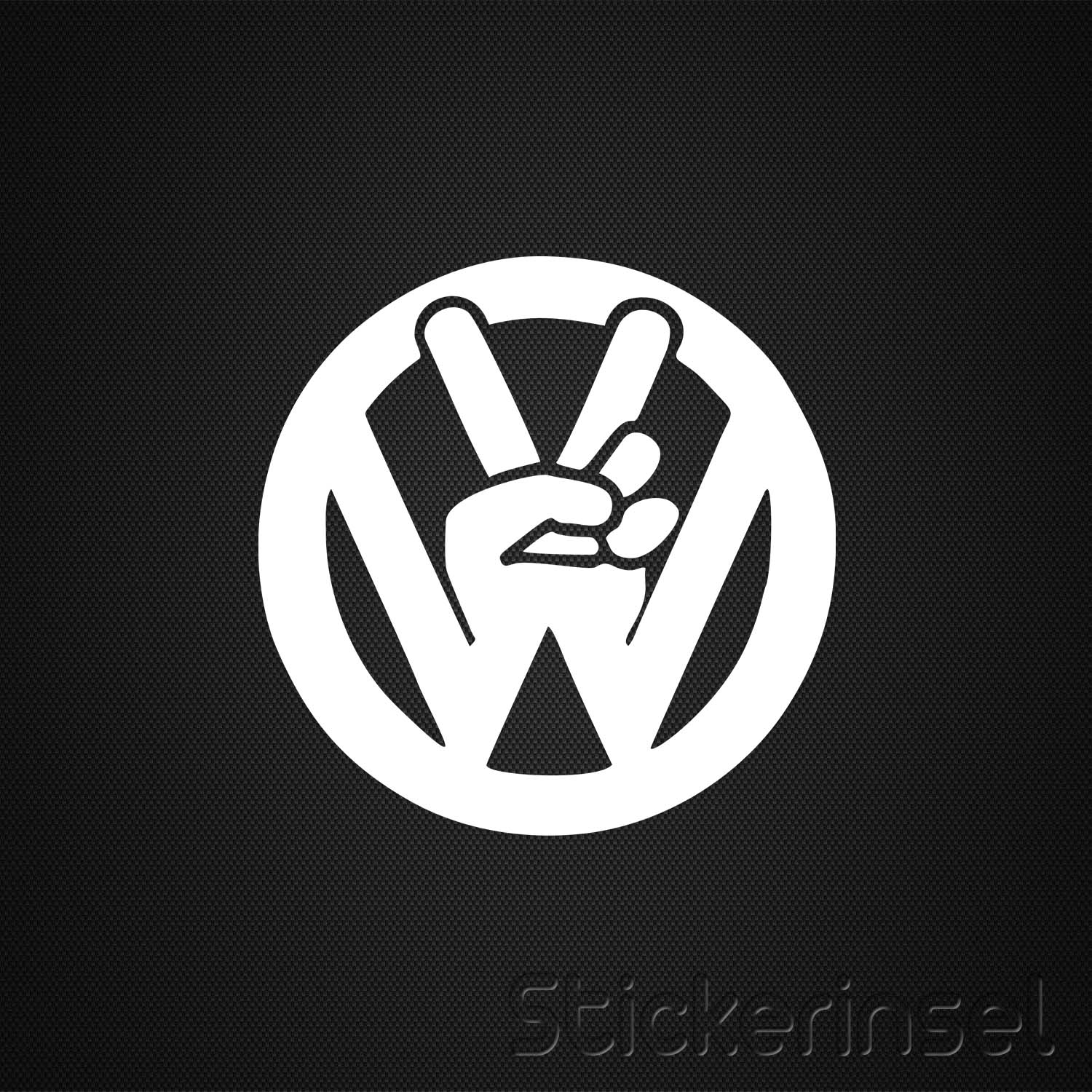 VW Logo Peace » Stickerinsel - Autoaufkleber und Fahrzeugbeschriftung