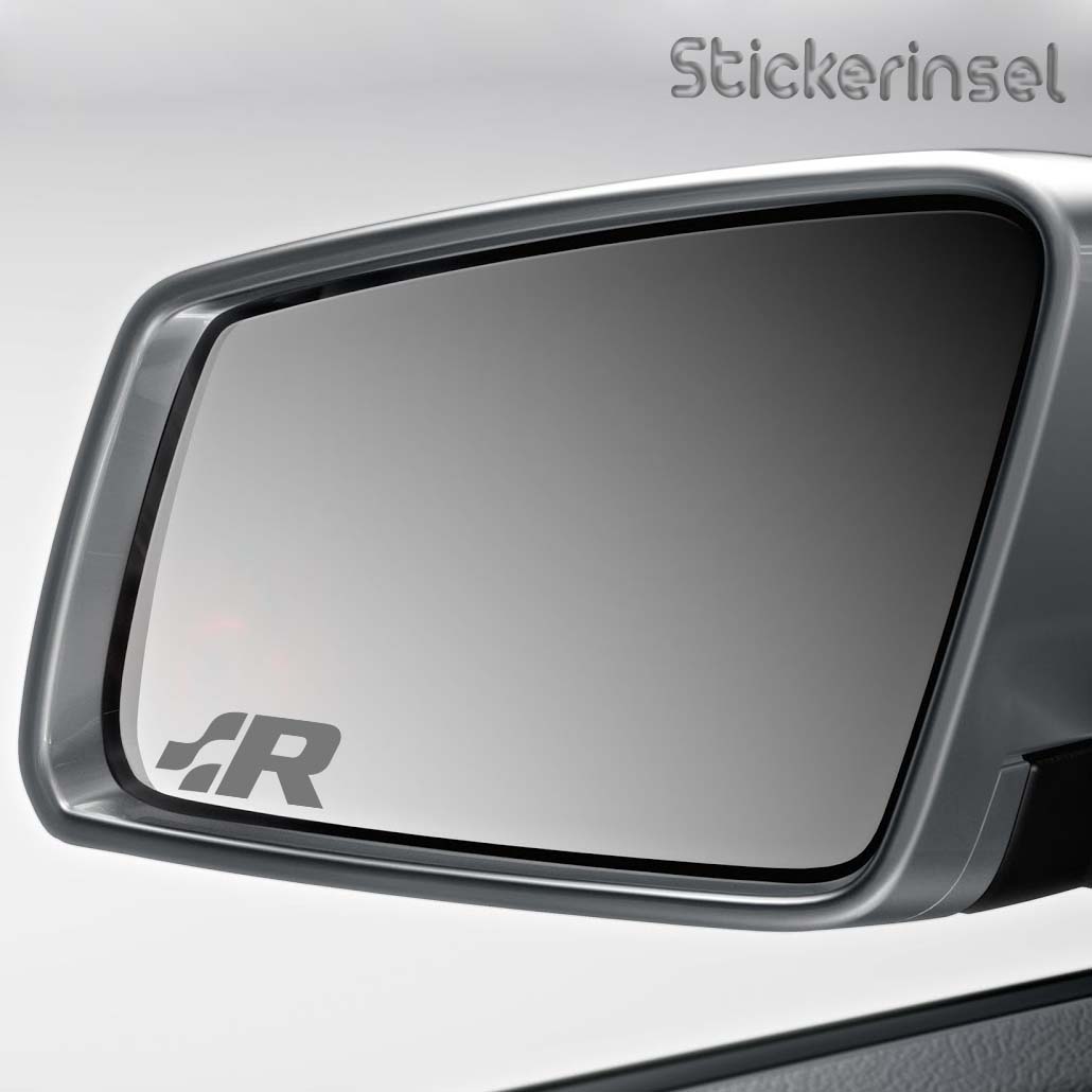 R Line Spiegel Aufkleber » Stickerinsel - Autoaufkleber und  Fahrzeugbeschriftung