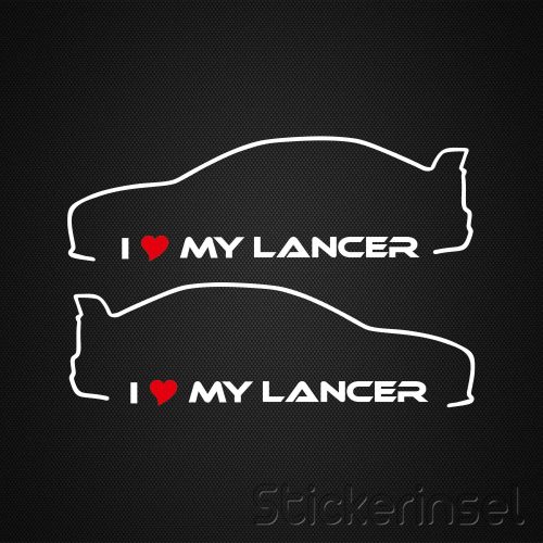 Stickerinsel_Autoaufkleber Silhouette Mitsubishi Lancer