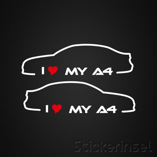 stickerinsel Silhouette Audi A4